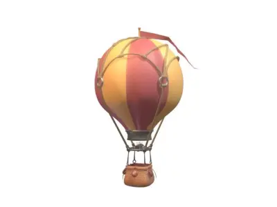 HotAirBalloon hot air balloon Low-poly 3D model