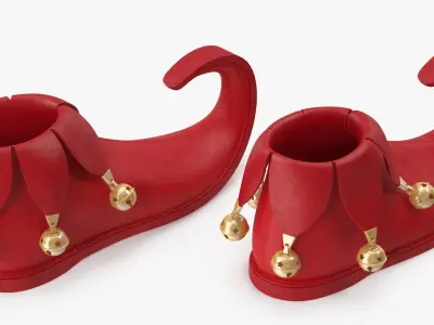  Elf Shoes Red with Bells 