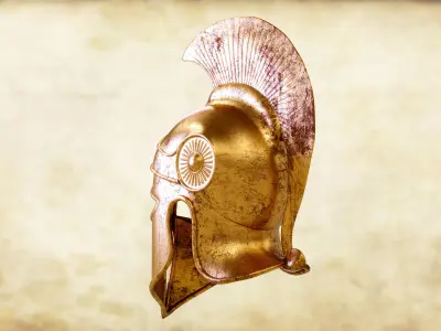 Spartan helmet Low-poly 3D model