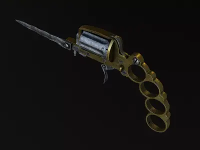 Apache Pistol Low-poly 3D model