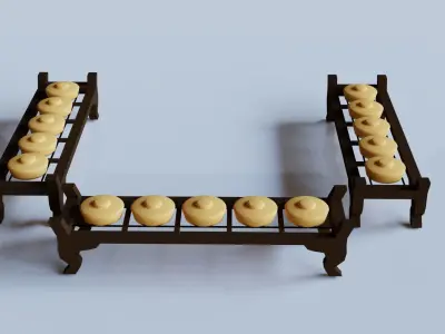 Bonang Traditional Musical Instrument Low-poly 3D model