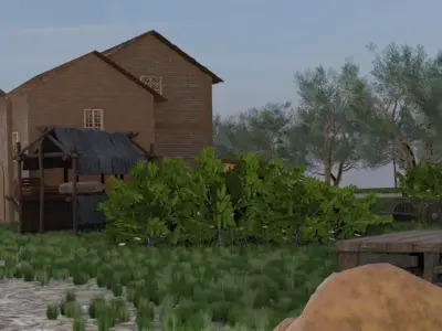 Mountain Village Layout 3D model buy