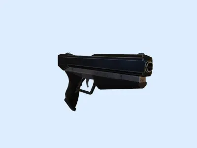 Sci-fi gun Low-poly 3D model get