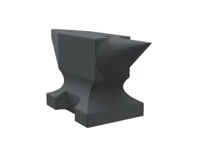 Industrial Anvil Model Low-poly 3D model