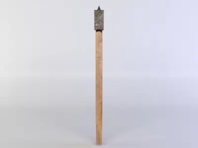 Axe with wooden handle Low-poly 3D model