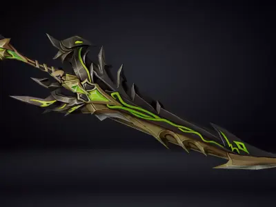 Futuristic Sword Low-poly 3D model buy