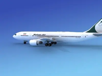 Airbus A-300 Mahan Air 3D model