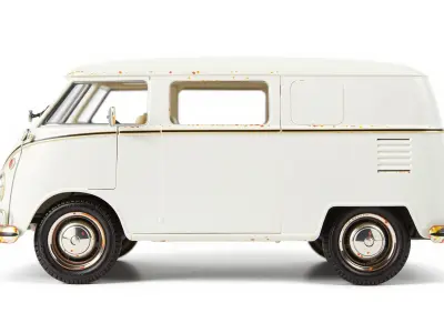 VW T Bus Vintage Vehicle Model Low-poly 3D model