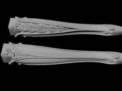 leg High quality 3d models for processing on a cnc machine 3D model