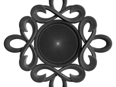 Mirror of Zodiac Low-poly 3D model