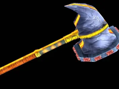 3d cartoon hammer Low-poly 3D model