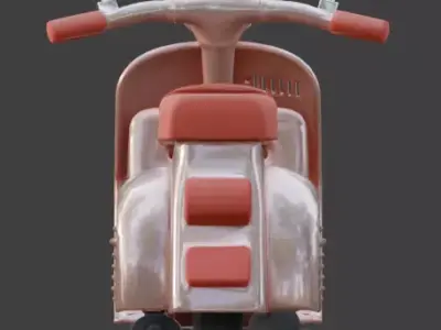 Stylized 3D Valentine   Motorcycle Model Low-poly 3D model