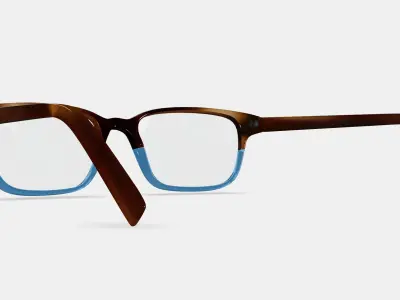 Crane Eyeglasses in Eastern Bluebird Fade 3D model