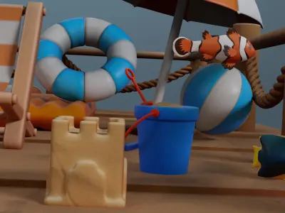 BeachSet 3D model