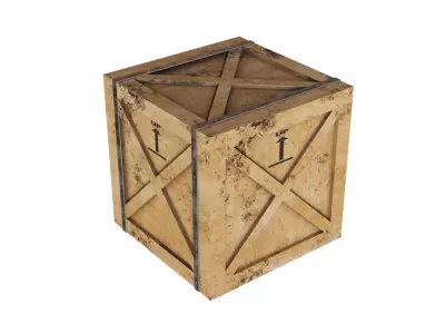 Warehouse Crate Low-poly 3D model