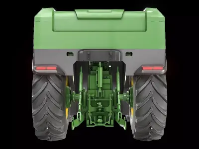 Electric Autonomous Tractor Low-poly 3D model