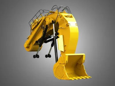 Hydraulic Shovel arm and Bucket  - 6030 FS 3D model