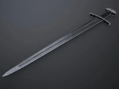 Ulfberht sword Low-poly 3D model