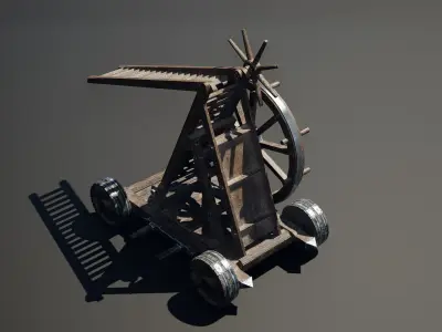 Medieval Siege Weapon - Siege Ladder Low-poly 3D model