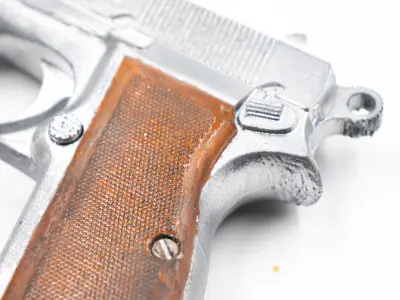 Browning Hi-Power Prop practice fake training 3D print model