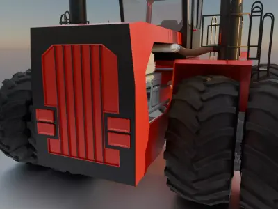 Realistic Heavy Duty Tractor 3D Model High Quality 3D model