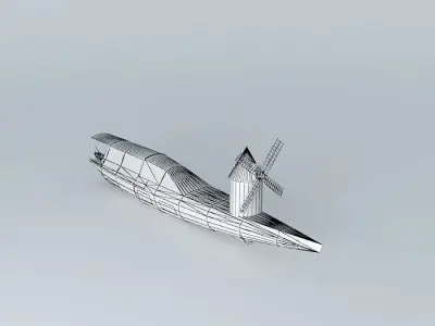 Green Boat Free 3D model