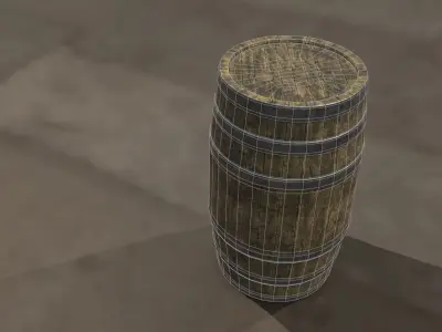 Old barrel Free low-poly 3D model buy
