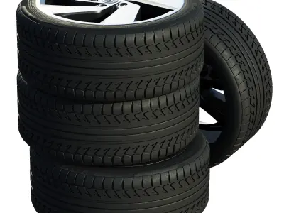 Volkswagen wheels 3D model by zifir3d