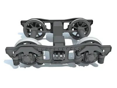 Train Wheels 3D model shop