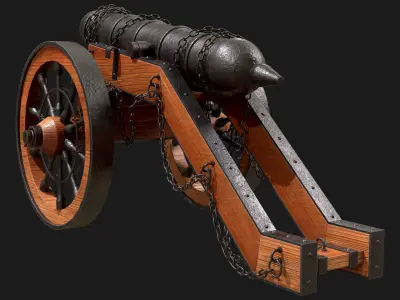 Cannon-5 Low-poly 3D model