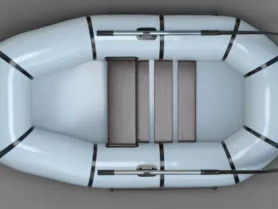Inflatable Row Boat 3D model