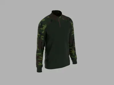 Military T-shirt Low-poly 3D model order