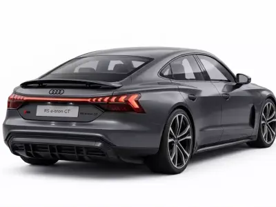 Audi RS e-tron GT in Daytona Grey Metallic Low-poly 3D model