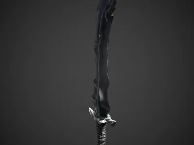 Dark Sword Low-poly 3D model