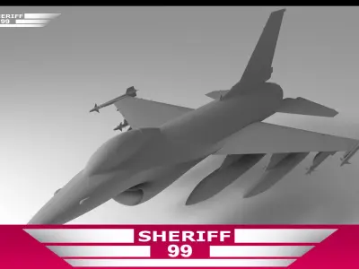 f 16 fighter 3D model