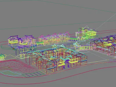 Chinese Style Architecture 3D model 20