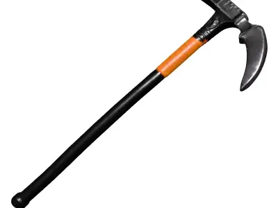 Modern Scythe Pickaxe MultiTool Low-poly 3D model