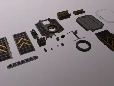 Crane Kit Low-poly 3D model