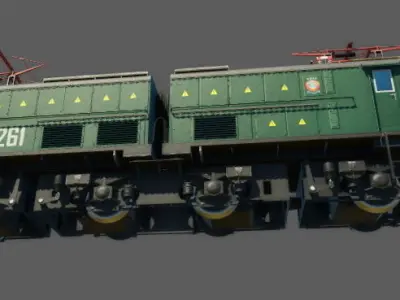 Industrial Electric Locomotive EL21 Low-poly 3D model