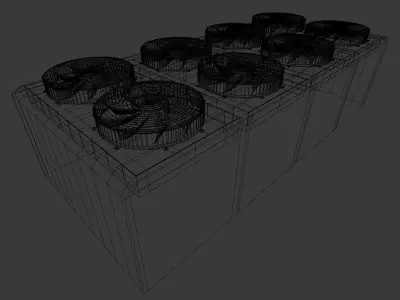 Industrial Ventilation Fan Free 3D model