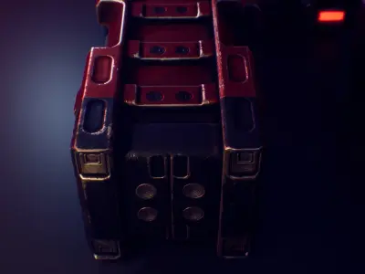 PBR SCI-FI Battery Low-poly 3D model