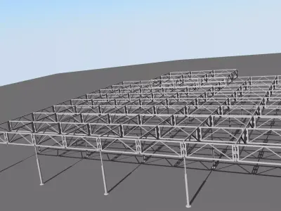 Stage steel structure 3D model