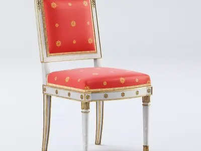 Antique Empire chair XIX 3D model