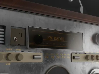 Vintage Old Radio 3D Model Free low-poly 3D model