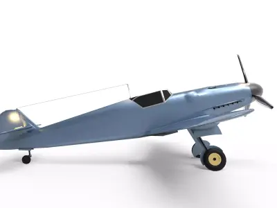 Messerschmitt Bf 109K Low-poly 3D model