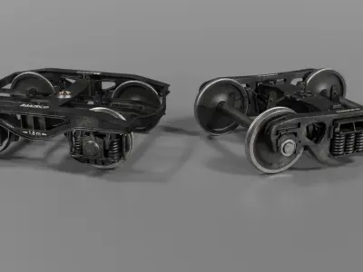Railway bogies 3D Model Pack