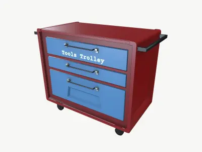 Industrial Toolbox Low-poly 3D model