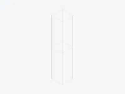 Kinda Locker - Plastic - Locka - Double Tier Low-poly 3D model