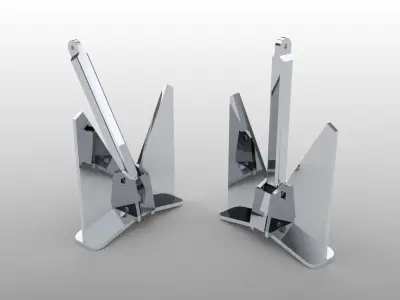 Marine Anchor 100 kg 3D model