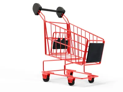 Shopping Cart 3D model Free 3D model